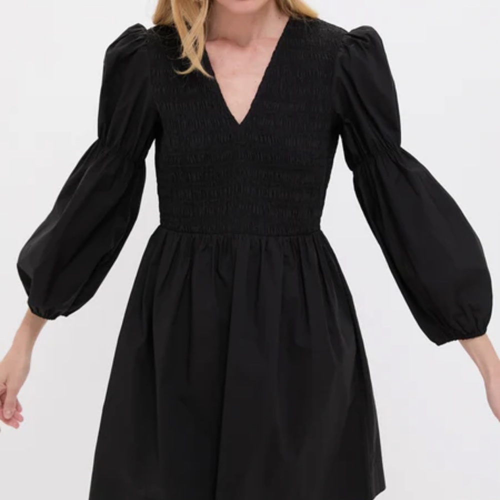 Tuckernuck Black Brinkley Mini Dress NWT